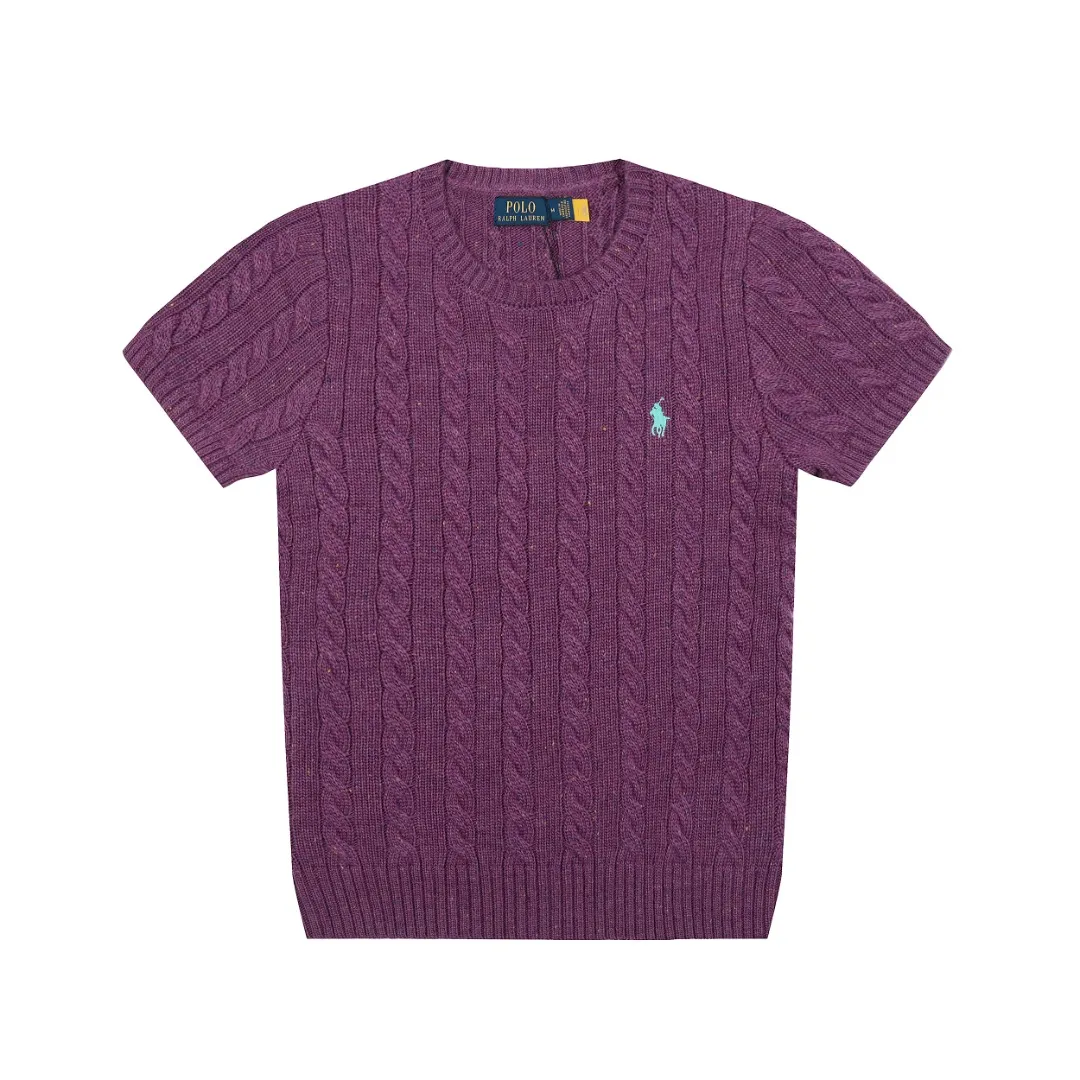 P166 💰 "Top quality" Style number: DS058# (on sale all year round) [Ralph Lauren wool blended pony embroidered logo twist knitted short sleeves] ✅Ralph Lauren gradient multi-color dot versatile hemp knitted round neck short sleeves for all seasons ✅15% merino cotton wool 85% wool blended clean and clear texture ✅ZP quality 1:1 version Scan the code to enter the GF website Counter quality ✅Details and quality are the only one in Guangzhou. Imported quality wool. Focus on high-end. Cost-effective. Needless to say good quality. ✅Restore the original version. The maximum size can be worn up to 150 pounds. Loose, comfortable and stress-free.